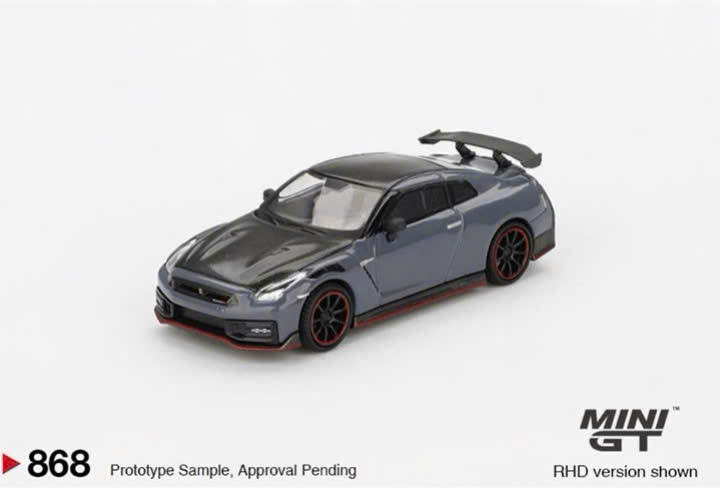 MiniGT Nissan GT-R R35 Nismo Stealth Gray (Card)