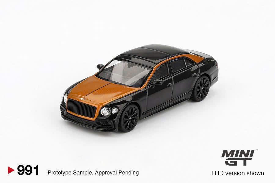 MiniGT Bentley Flying Spur Orange Flame Onyx