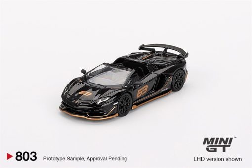 MiniGT Lamborghini Aventador SVJ 63 Roadster Nero Aldebaran