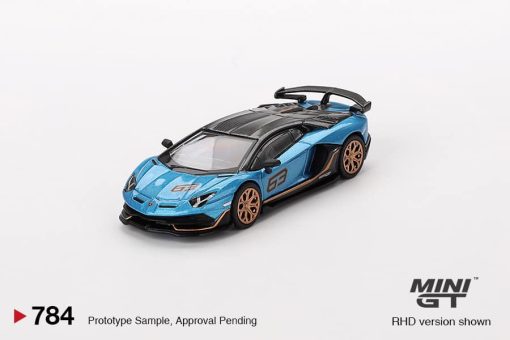 MiniGT Lamborghini Aventador SVJ 63 Roadster Blu Aegir