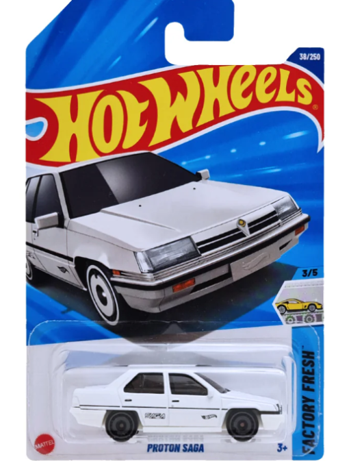 Xe Mô Hình HotWheels Proton Saga (Trắng)
