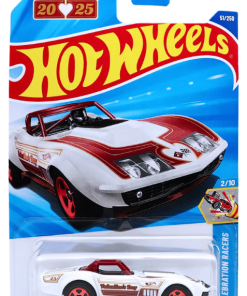 Xe Mô Hình HotWheels Corvertte Racer 1969 (Trắng)